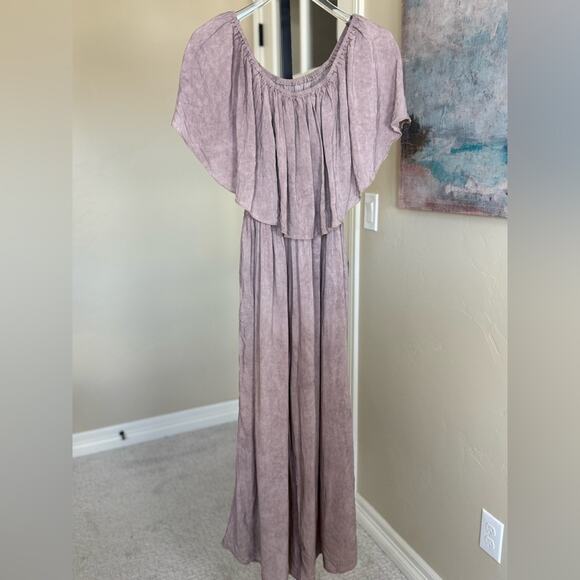 New Elan Off the Shoulder Cropped Jumpsuit Romper in Blush Pink Women’s Medium - Picture 6 of 7